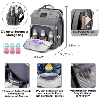 MamaJoy™  BABY BAG WITH CRIB COMBO